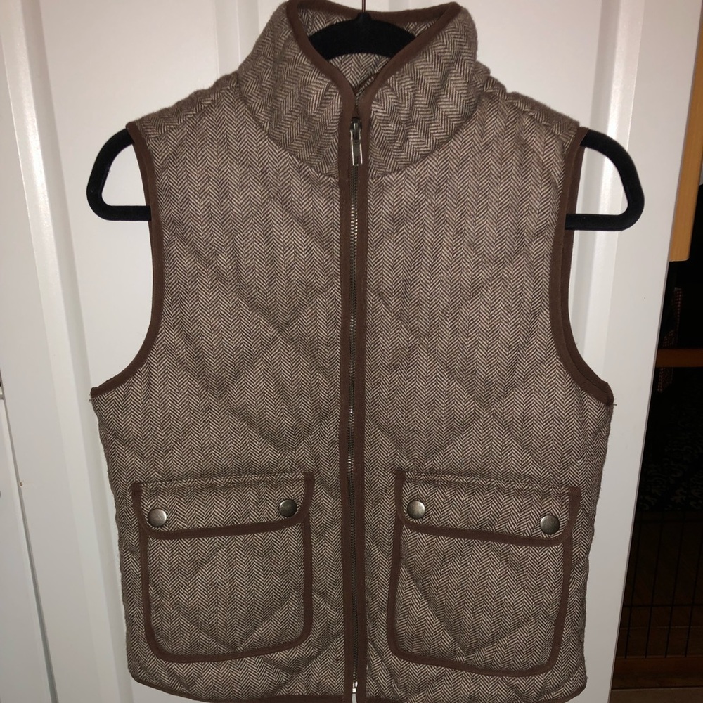 Brown puffy vest